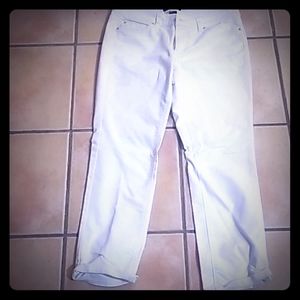 WHITE BLACK MARKET White slim ankle jeans